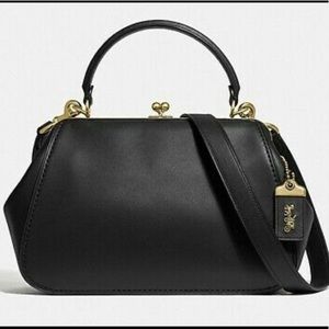 Coach frame bag with kiss lock